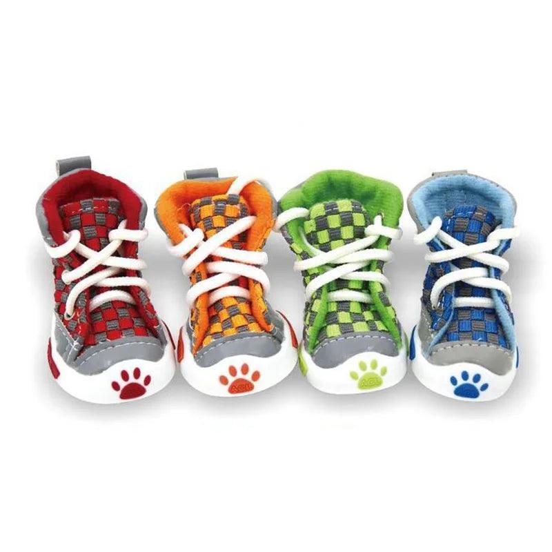 New Design 4pcs/Set Pet Dog Shoes Small Dog Puppy Boots Football Style Cheap Dog Summer Shoes For Small Pets Four Colors - Paws &amp; Purrfections