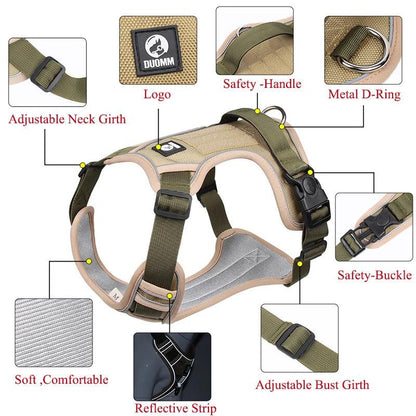 No Pull &amp; No Choke Reflective Dog Harness with Sturdy Handle - Comfortable and Secure - Paws &amp; Purrfections