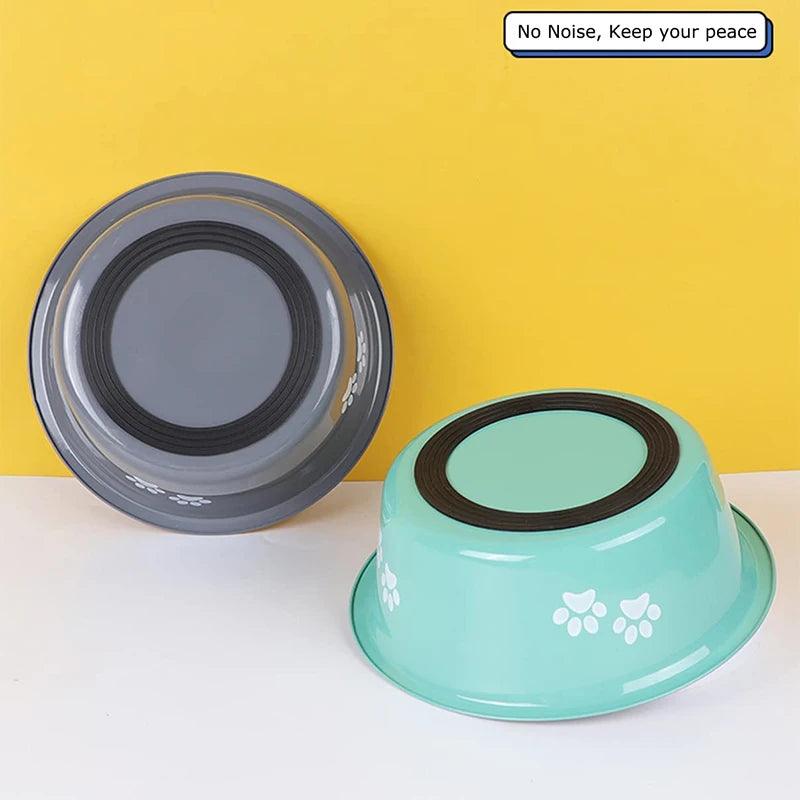 Non-slip Dog Bowls For Small Medium Large Dog Feeder Bowls And Drinkers Stainless Steel Pet Feeders Pets Dogs Accessories - Paws &amp; Purrfections