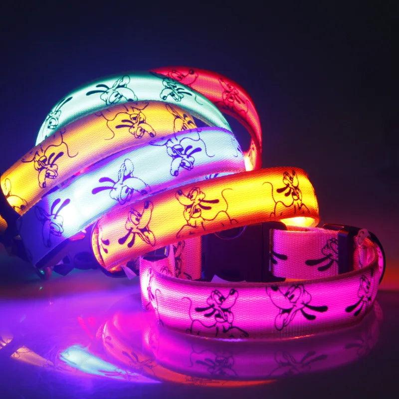 Nylon LED Dog Light Collar Cat Night Safety Flashing Glow Dark Electric Pets Head Chain for Small Middle Chihuahua Pug - Paws &amp; Purrfections