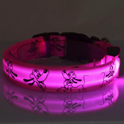 Nylon LED Dog Light Collar Cat Night Safety Flashing Glow Dark Electric Pets Head Chain for Small Middle Chihuahua Pug - Paws &amp; Purrfections