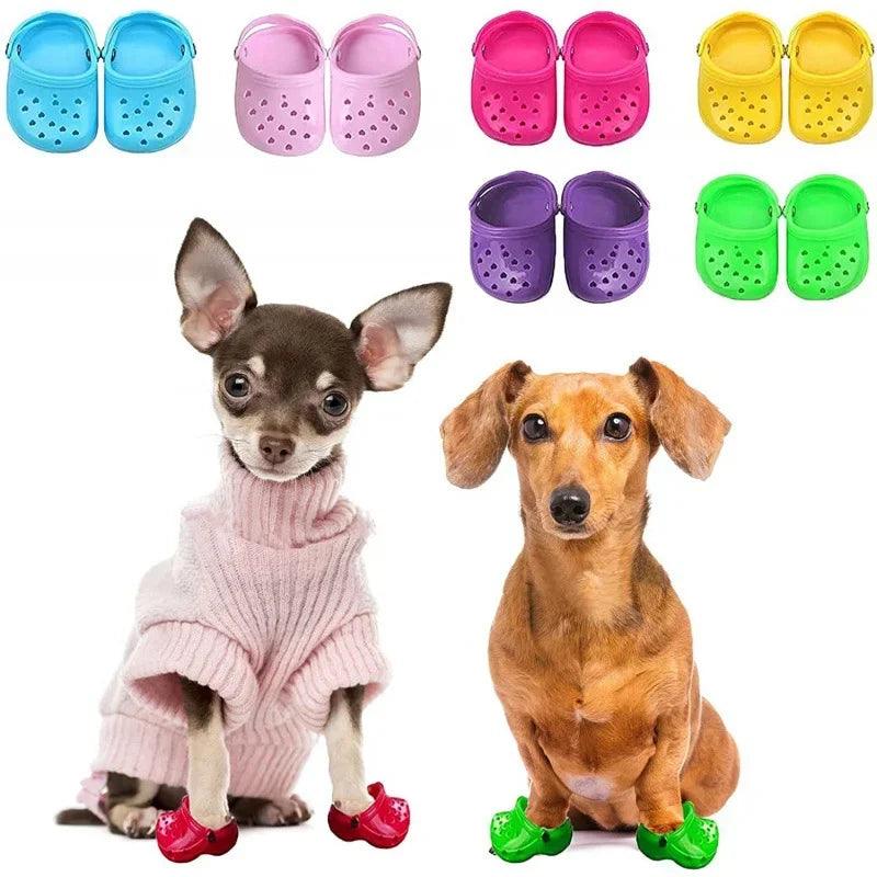 Pair Small Cute 3D Mini Sandal Slipper Plastic Lovely Beach Shoes Croc Hole Pet Shoe dogs accessoires pets puppy pets pet items - Paws &amp; Purrfections