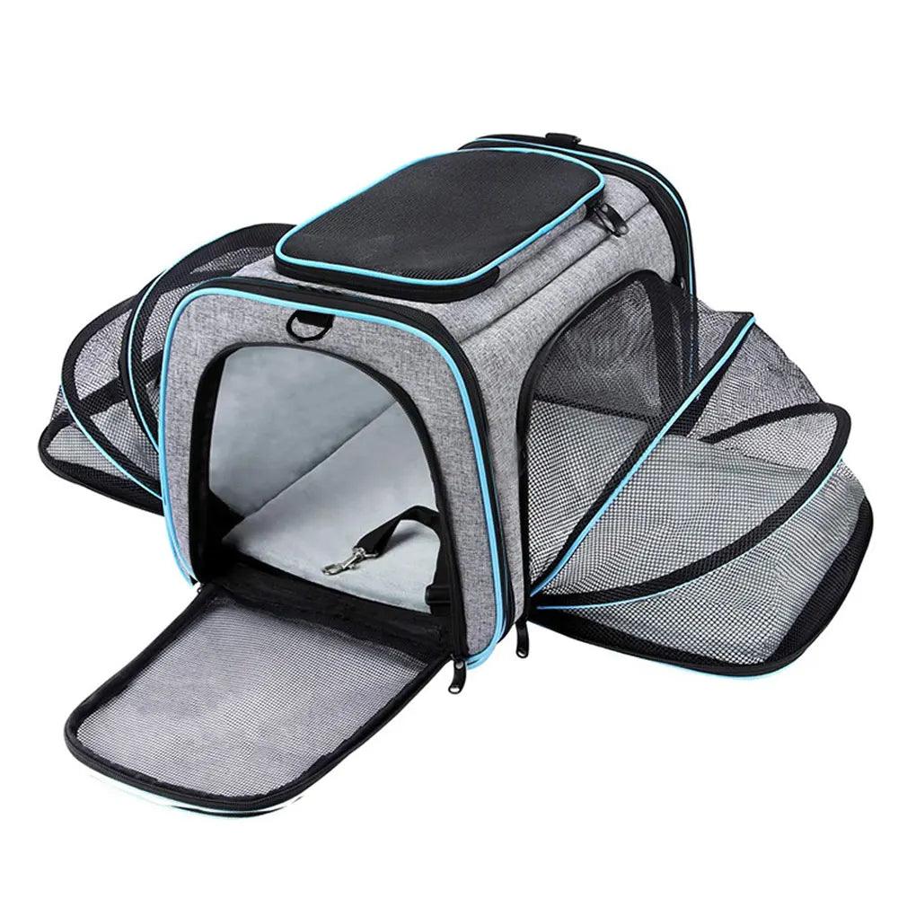 Pet Carriers Bag Portable Breathable Foldable Bag Cat Dog Carrier Bags Outgoing Outdoor Travel Pets Cats Handbag Safety Zippers - Paws &amp; Purrfections