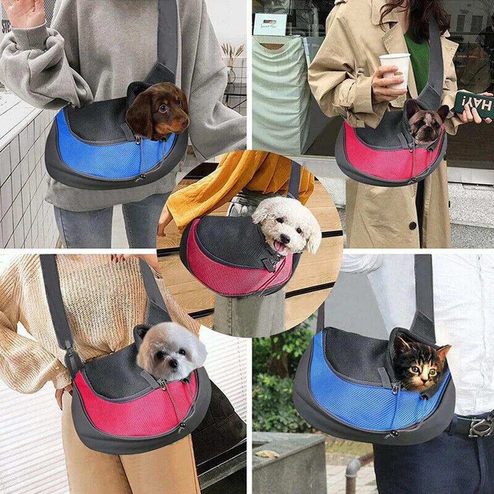 Pet Cat Dog Carrier Backpack Travel Tote Shoulder Bags Mesh Sling Carry Pack Comfort Foldable Dog Accessories Pets Bag Backpacks - Paws &amp; Purrfections