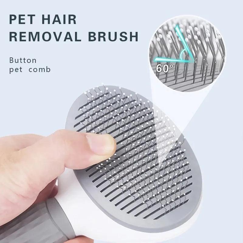 Pet Dog Brush Cat Comb Self Cleaning Pet Hair Remover Brush For Dogs Cats Grooming Tools Pets Dematting Comb Dogs Accessories - Paws &amp; Purrfections