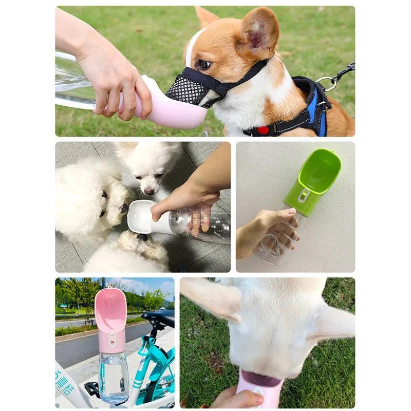 Pet Dog Water Bottle Feeder Bowl Portable Water Food Bottle Pets Outdoor Travel Drinking Dog Bowls Water Bowl for Dogs - Paws &amp; Purrfections