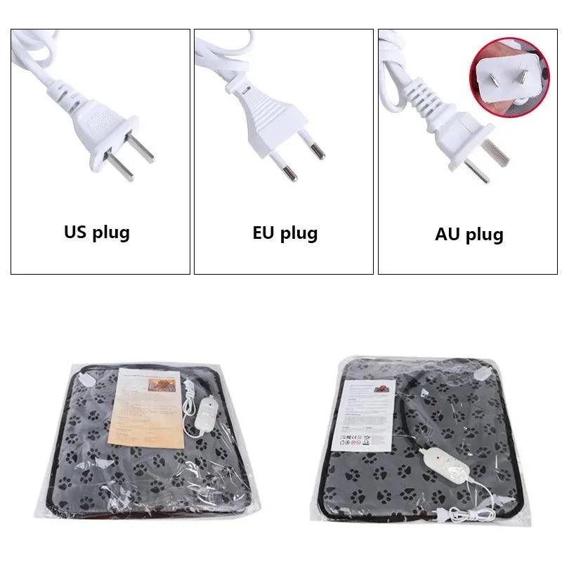 Pet Electric Blanket Winter Warming Pad Cat Dog Heated Nest Waterproof Warmer Power-Off Protection Bite-Resistant Mat Bed - Paws &amp; Purrfections