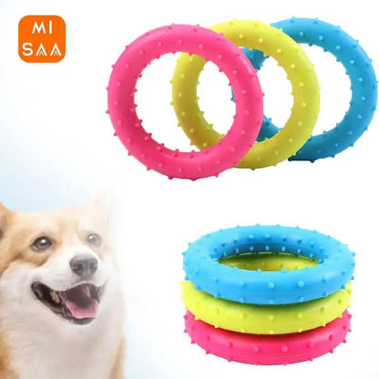 Pet Grinding Circles Small Dog Pets Molar Chewing Toy Tooth TPR Bite-Resistant Hedgehog Ball Puppy Interactive Play Puzzle Toys - Paws &amp; Purrfections