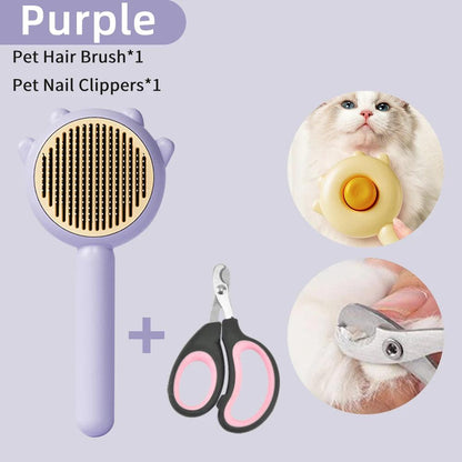 Pet Grooming Needle Brush Magic Massage Comb Hair Remover Pets General Supplies with Pet Nail Clippers For Cat Dog Cleaning Care - Paws &amp; Purrfections