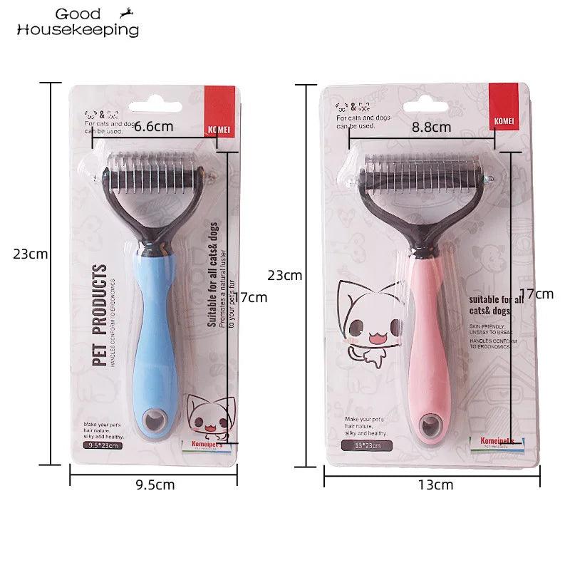 Pets Fur Knot Cutter Dog Grooming Shedding Tools Pet Cat Hair Removal Comb Brush Double sided Pet Products Suppliers - Paws &amp; Purrfections