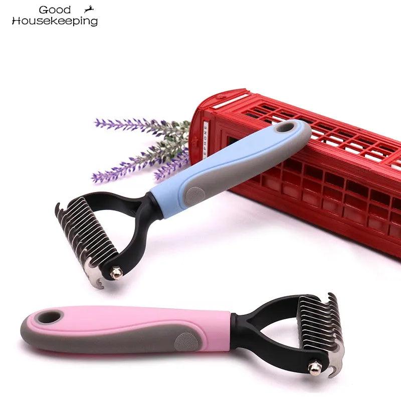 Pets Fur Knot Cutter Dog Grooming Shedding Tools Pet Cat Hair Removal Comb Brush Double sided Pet Products Suppliers - Paws &amp; Purrfections