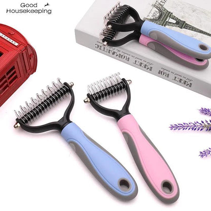 Pets Fur Knot Cutter Dog Grooming Shedding Tools Pet Cat Hair Removal Comb Brush Double sided Pet Products Suppliers - Paws &amp; Purrfections