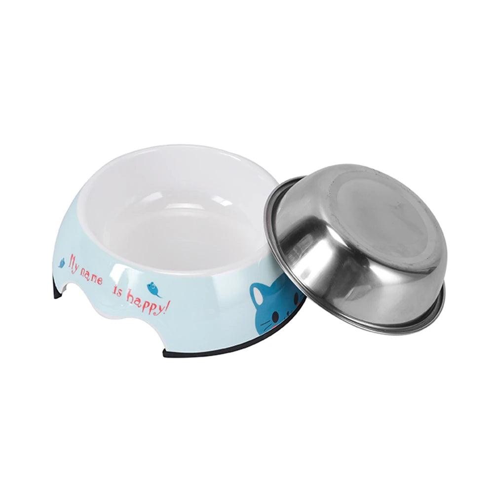 PurrfectPet Stainless Steel Non-Slip Feeding Bowls: Travel-Friendly Food &amp; Water Dish for Cats and Kittens - Paws &amp; Purrfections