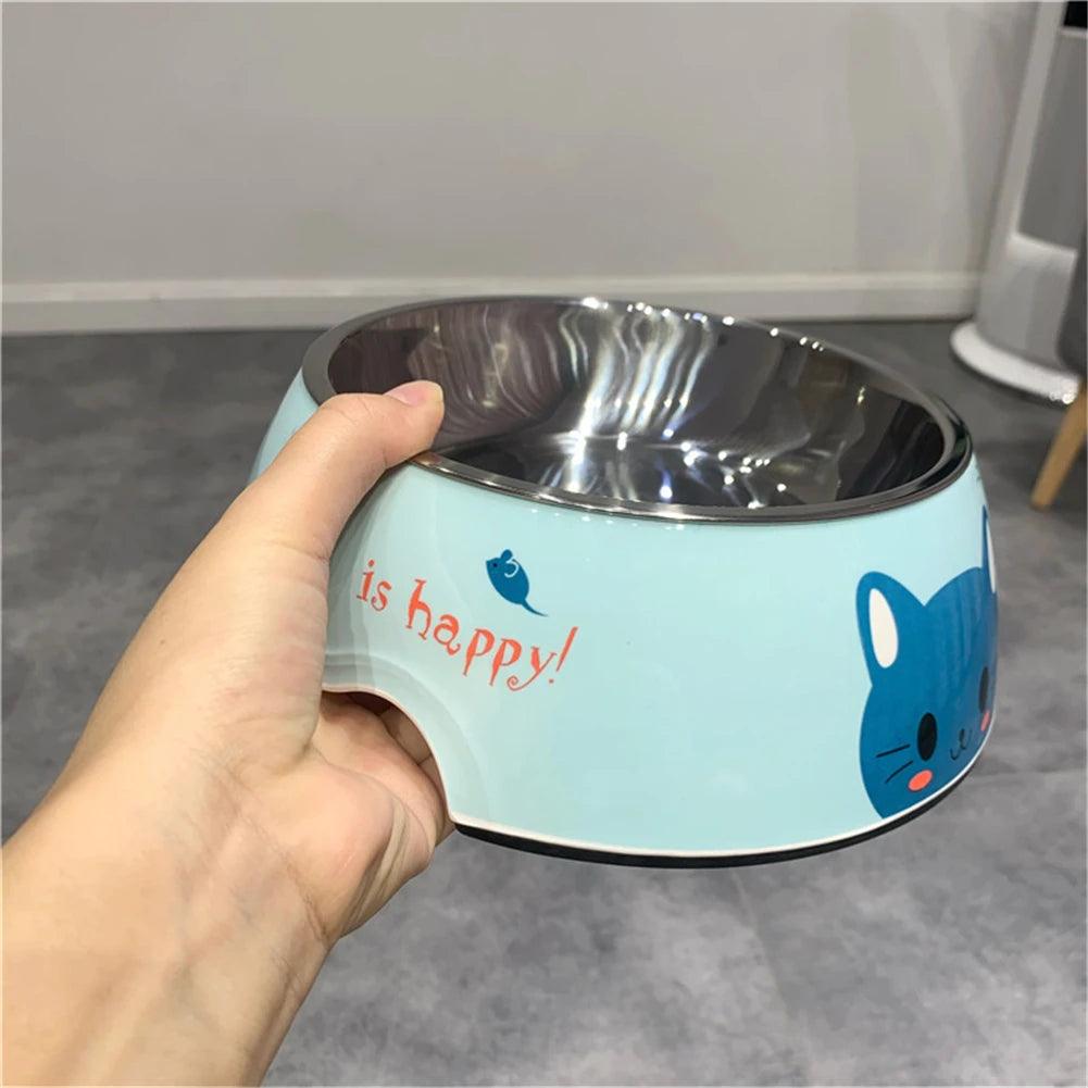 PurrfectPet Stainless Steel Non-Slip Feeding Bowls: Travel-Friendly Food &amp; Water Dish for Cats and Kittens - Paws &amp; Purrfections