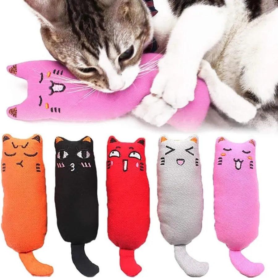 Rustle Sound Catnip Toy Cats Product For Pets Cute Cat Toys For Kitten Teeth Grinding Cat Plush Toy Thumb Pillow Pet Accessories - Paws &amp; Purrfections