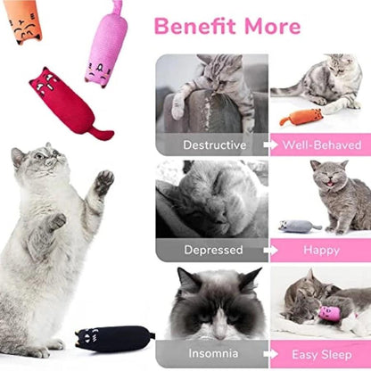 Rustle Sound Catnip Toy Cats Product For Pets Cute Cat Toys For Kitten Teeth Grinding Cat Plush Toy Thumb Pillow Pet Accessories - Paws &amp; Purrfections