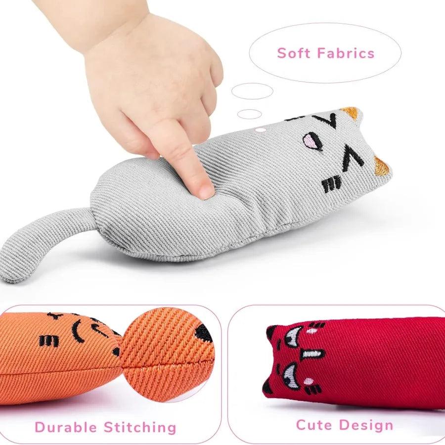 Rustle Sound Catnip Toy Cats Product For Pets Cute Cat Toys For Kitten Teeth Grinding Cat Plush Toy Thumb Pillow Pet Accessories - Paws &amp; Purrfections