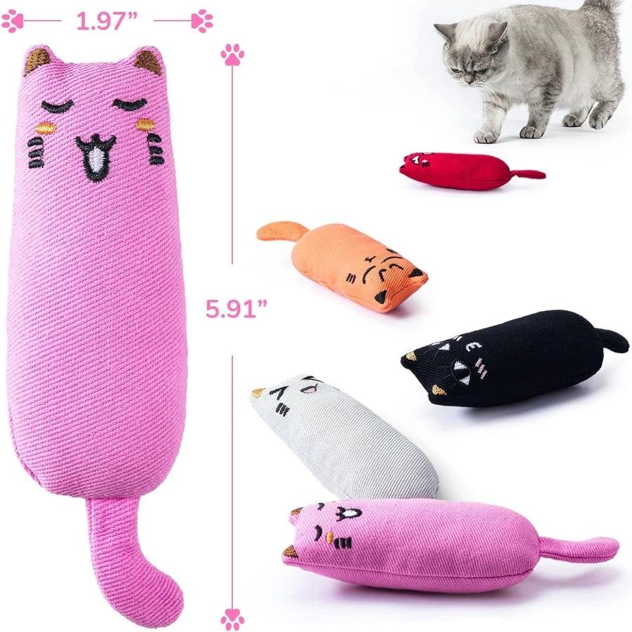 Rustle Sound Catnip Toy Cats Product For Pets Cute Cat Toys For Kitten Teeth Grinding Cat Plush Toy Thumb Pillow Pet Accessories - Paws &amp; Purrfections