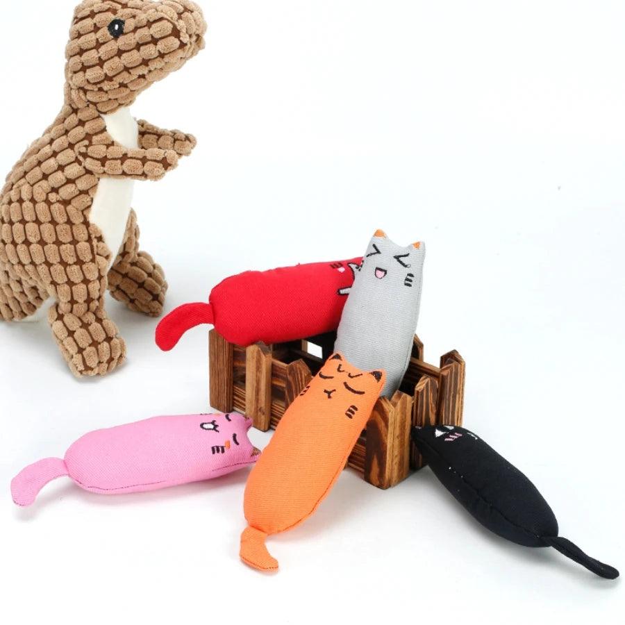 Rustle Sound Catnip Toy Cats Product For Pets Cute Cat Toys For Kitten Teeth Grinding Cat Plush Toy Thumb Pillow Pet Accessories - Paws &amp; Purrfections