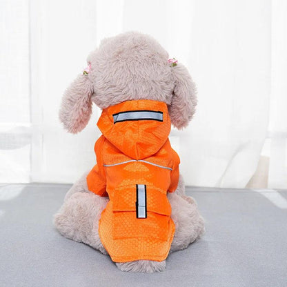 S-XL Creativity Pets Clothes Hooded Raincoats Reflective Strip Dogs Rain Coats Waterproof Outdoor Breathable Net Yarn Jackets - Paws &amp; Purrfections