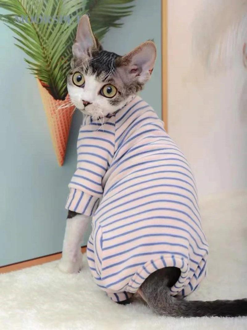 Striped Jumpsuit - Paws &amp; Purrfections