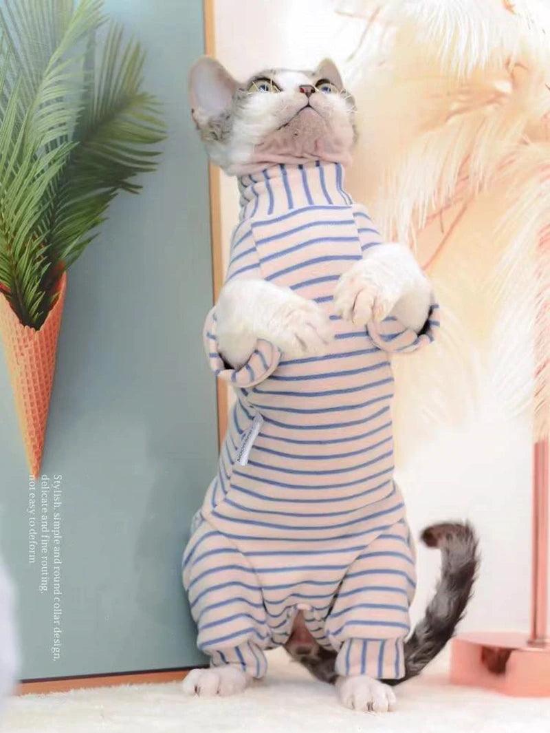 Striped Jumpsuit - Paws &amp; Purrfections