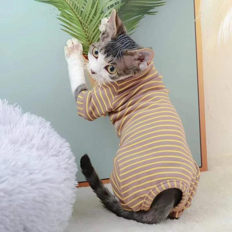 Striped Jumpsuit - Paws &amp; Purrfections