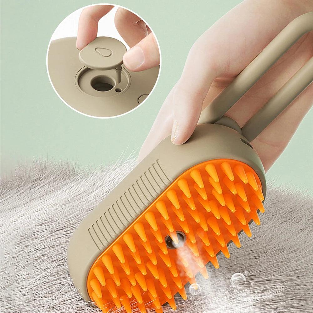 Water Brush Dog Grooming Tool with Electric Spray 3-in-1 - Paws &amp; Purrfections