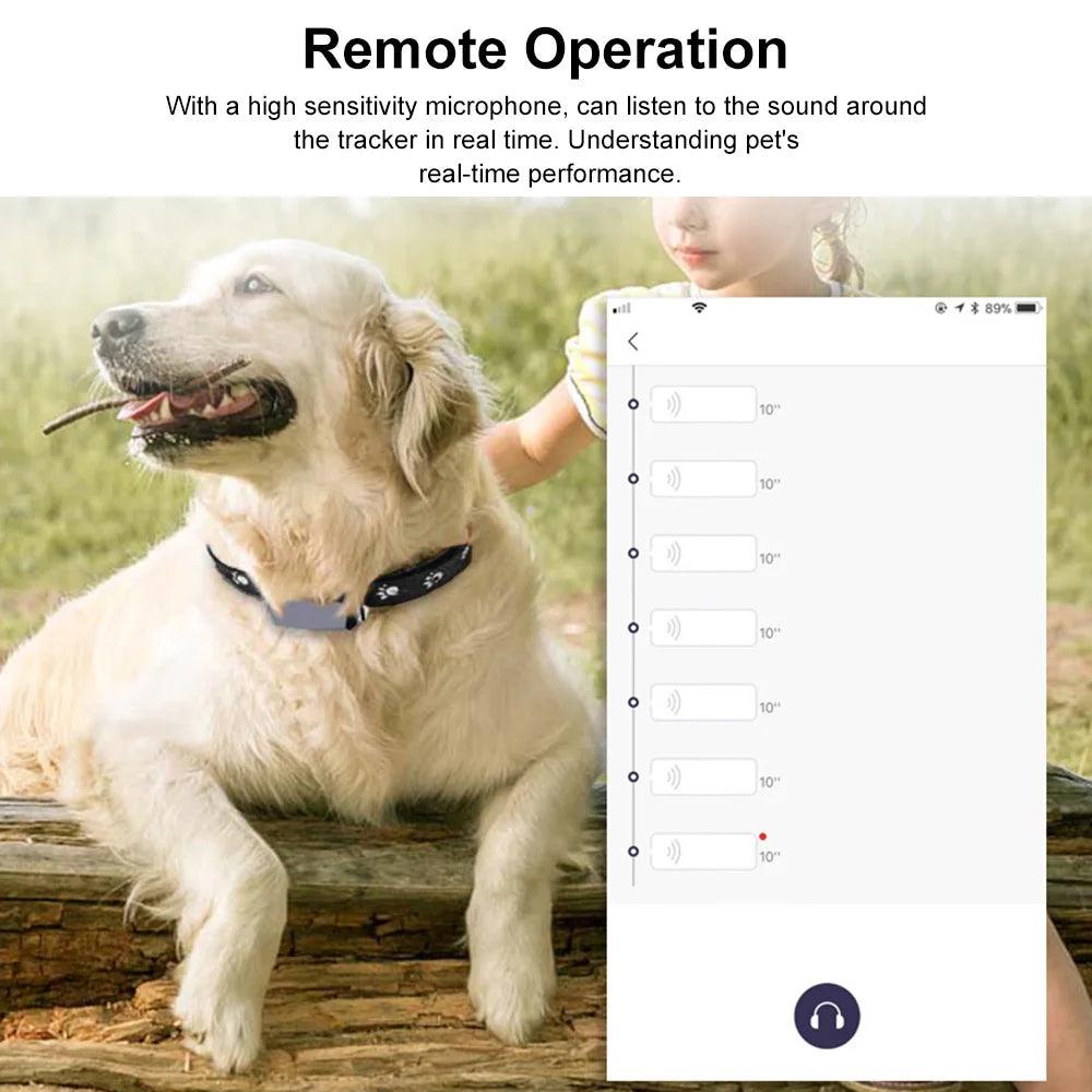 Waterproof IP67 Mini Pets GPS AGPS LBS Wifi Tracker Real-time Tracking Collar Dog Cat Find Device Bell Rings Tracking Locator - Paws &amp; Purrfections