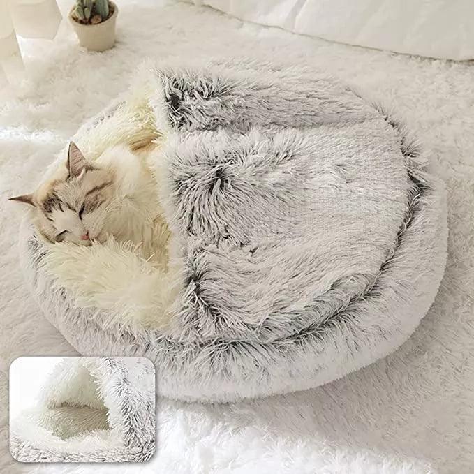 Winter Long Plush Pet Bed - Paws &amp; Purrfections