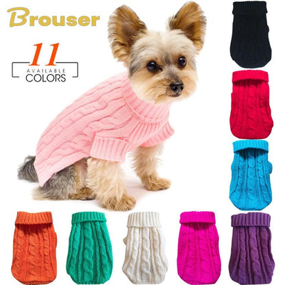 Winter Warm Dog Sweaters Pet Clothes for Small Dogs Soft Woolly Cats Sweater Coat Clothing for Chihuahua Puppy Cat Jacket - Paws &amp; Purrfections