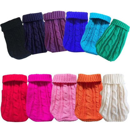 Winter Warm Dog Sweaters Pet Clothes for Small Dogs Soft Woolly Cats Sweater Coat Clothing for Chihuahua Puppy Cat Jacket - Paws &amp; Purrfections